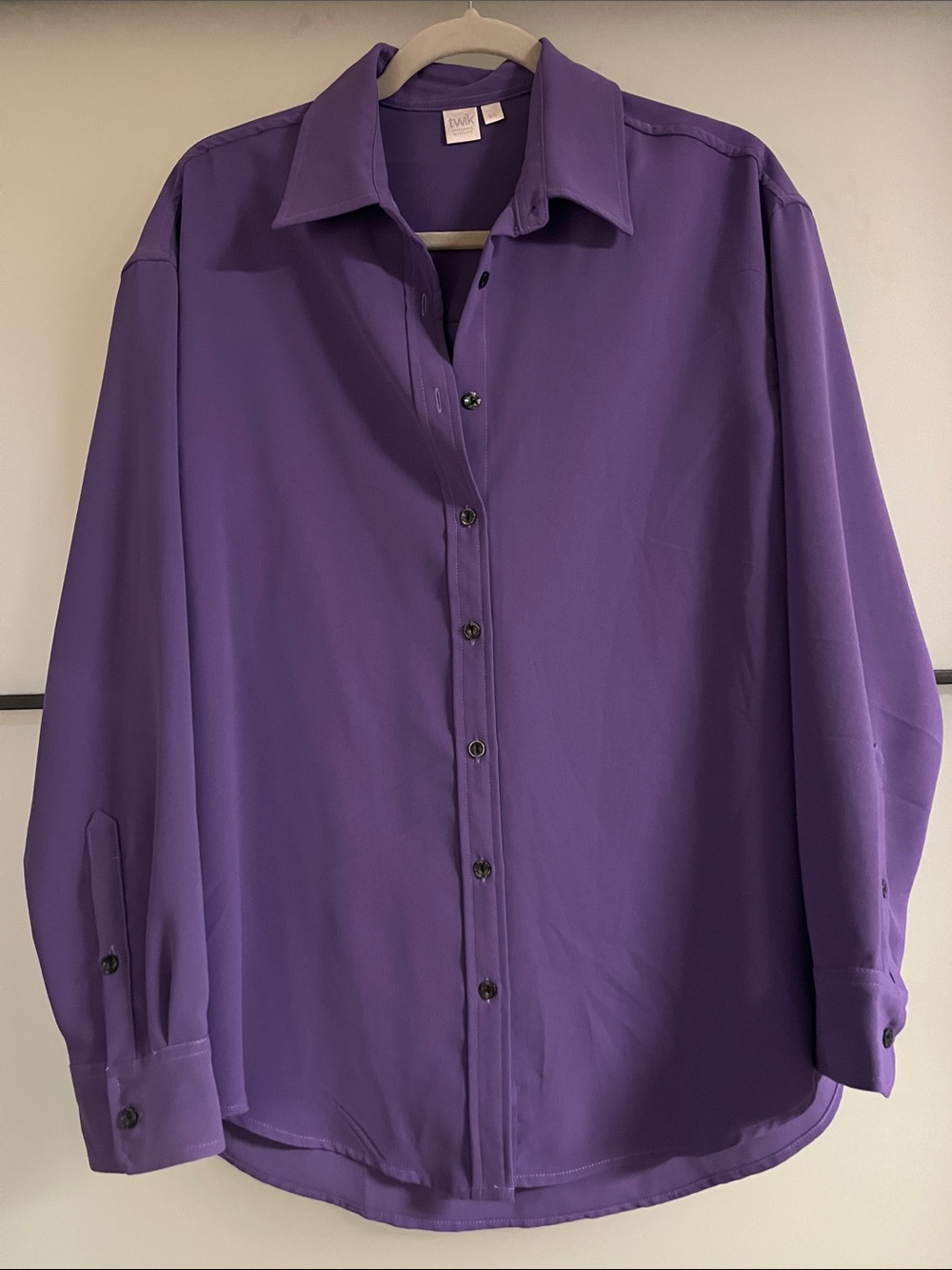 twik Purple Long-Sleeve Button-Down Shirt